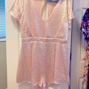 Pink Satin Romper